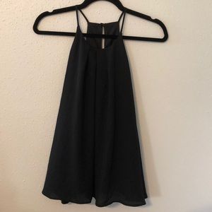 Everly black flowy top with keyhole back summer tank dressy tank top